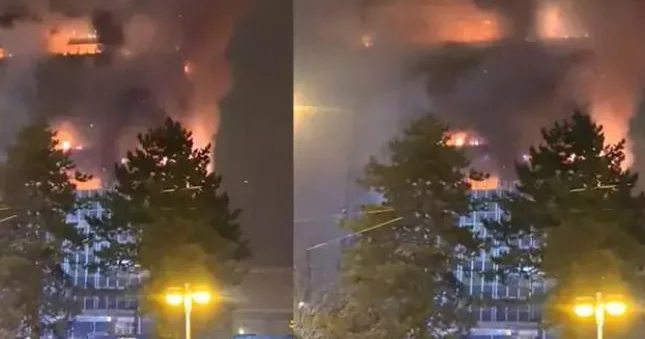 Xorvatiya göydələndə yanğın