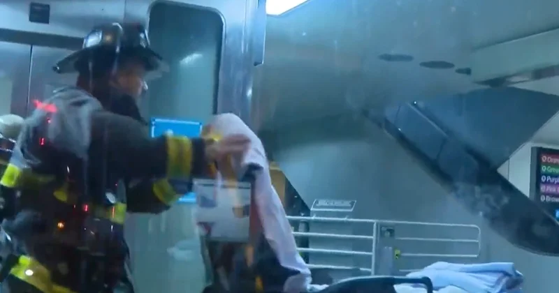 ABŞ də şəhərin mərkəzində qatarda qadın yandırıldı