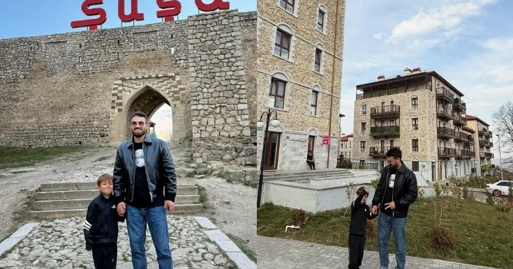 Zamiq oğlu ilə Şuşaya getdi Fotolar