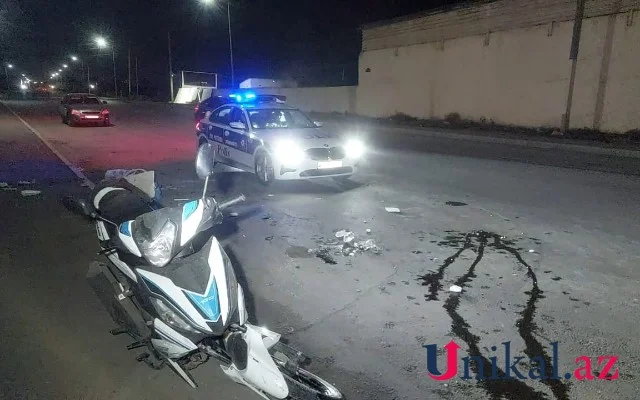 Gəncədə moped qəza törətdi, yaralanan var FOTOLAR