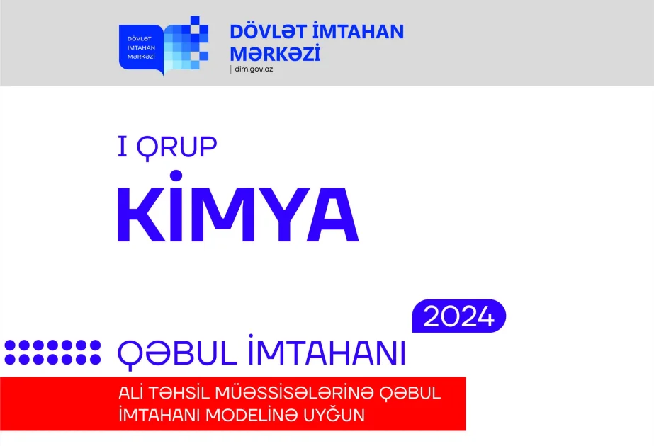 DİM “20 variant sınaq imtahanı” seriyasından “Kimya” kitabını nəşr edib AZƏRTAC