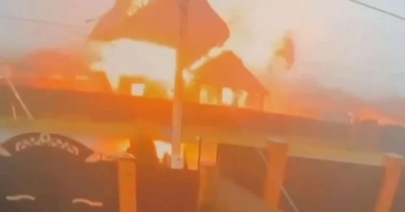 Rusiyada dəhşətli partlayış Ev havaya sovruldu VİDEO