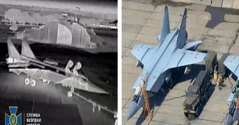 Ukrayna dronları Krım aerodromunda yüz milyon dollarlıq hərbi texnikanı sıradan çıxarıb