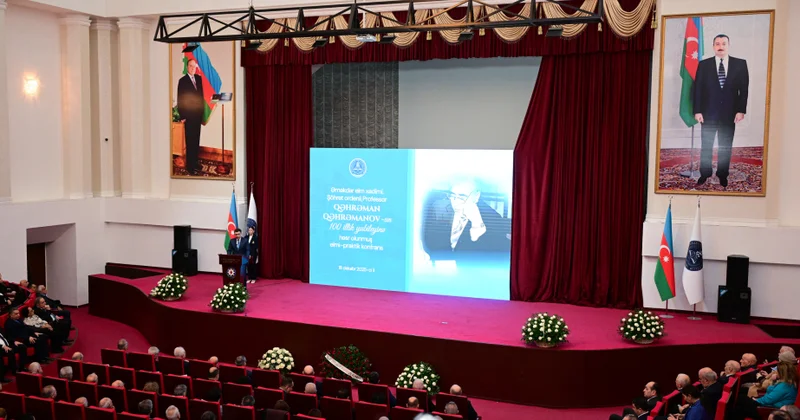 Qəhrəman Qəhrəmanovun anadan olmasının 100 illik yubileyinə həsr edilmiş elmi praktik konfrans keçirilib