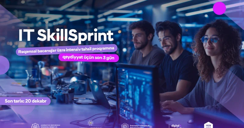 Rəqəmsal bacarıqlar üzrə beynəlxalq təhsil proqramına qeydiyyat üçün son 3 gün!