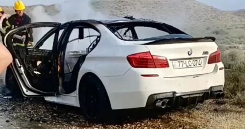 Qala Sığorta yanan BMW yə sığorta ödəməyəcək: Sürücü tamaşa edib... (VİDEO)