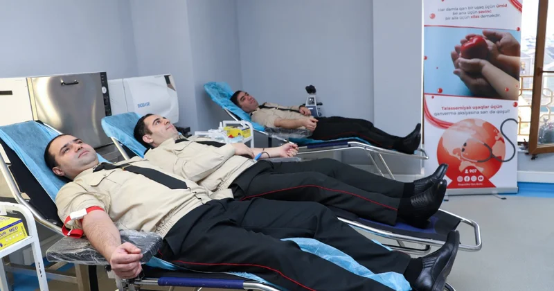 Səfərbərlik Xidmətində qanvermə aksiyası keçirilib