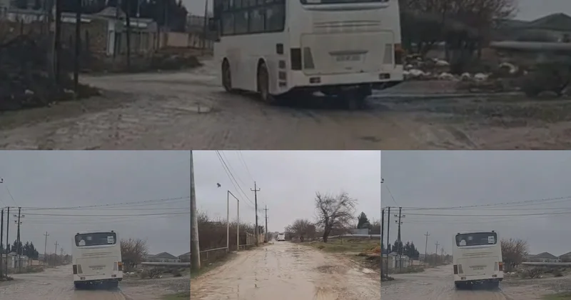 SARAYDAN ŞİKAYƏT: Marşrut xətti yeniləndi, yol isə eyni vəziyyətdədir