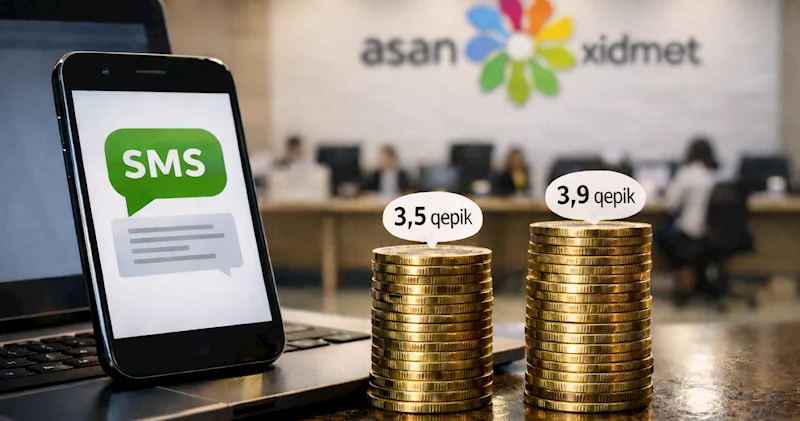 ASAN Xidmət ötən il 3,5 qəpiyə aldığı SMS i indi 3,9 qəpiyə alır