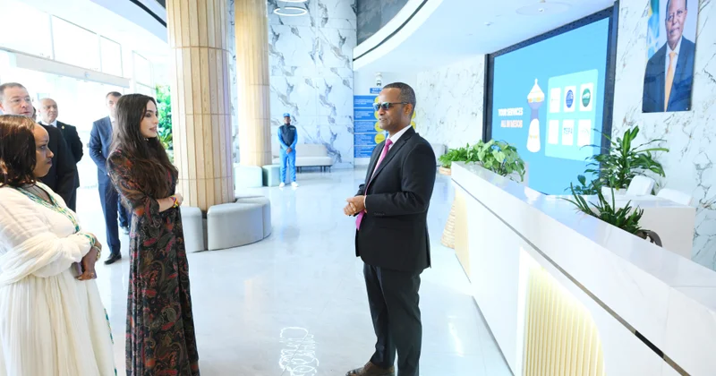 Leyla Əliyeva Efiopiyada “MESOB” dövlət xidməti mərkəzində olub