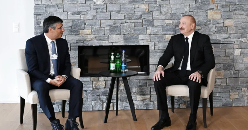 Prezident Davosda görüş keçirdi Fotolar