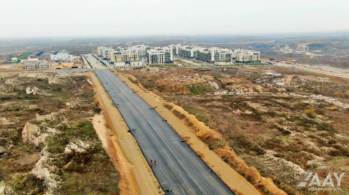 Füzuli şəhərində 12 küçənin tikintisi aparılır FOTO/VİDEO