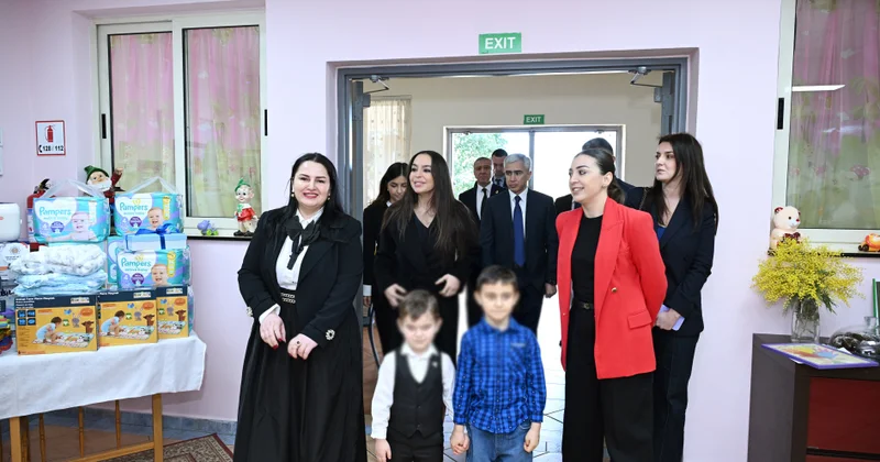 Leyla Əliyeva Tiranada uşaq evini ziyarət etdi FOTO