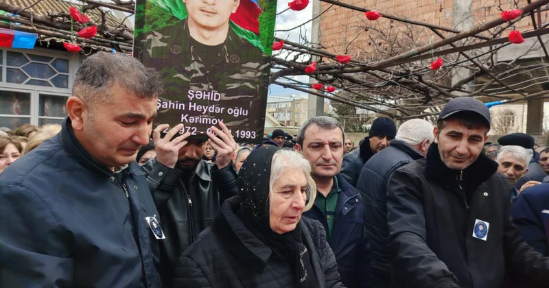 Şəhid Şahin Kərimov Mingəçevirdə dəfn edildi FOTO