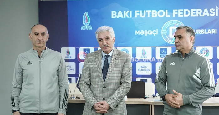 AFFA və Bakı Futbol Federasiyasının birgə təşkilatçılığı ilə məşqçi kursları başlayıb FOTO