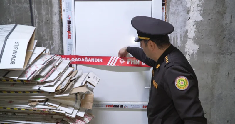 МЧС частично ограничило деятельность магазина стройматериалов в Баку ФОТО ВИДЕО