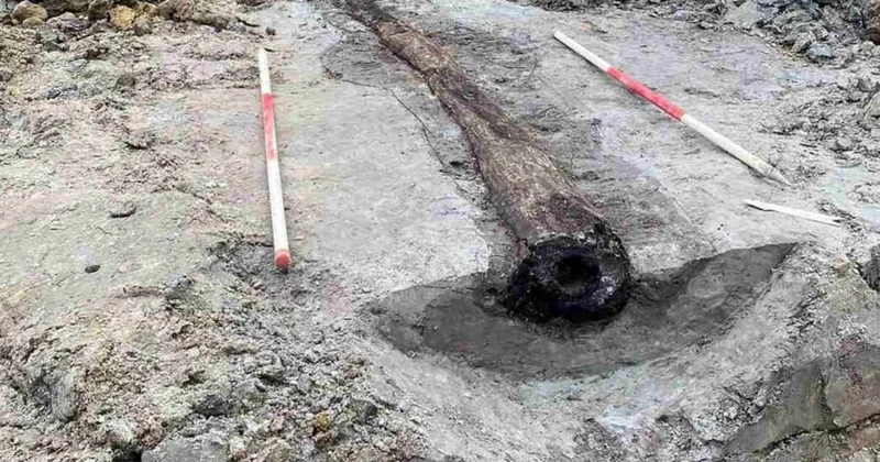 Ağacdan hazırlanan 1800 illik su borusu tapıldı FOTO