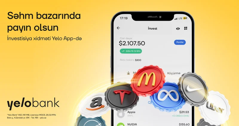 İnvestisiya imkanı artıq Yelo App də!