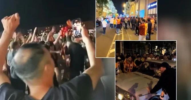 Qalatasaray çempion oldu Bakı azarkeşləri küçələrə axışdı