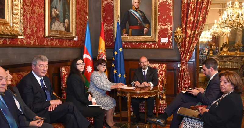 Milli Məclisin sədri İspaniya Krallığı Senatının sədri ilə görüşüb