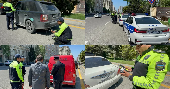 Nəsimidə yol polisi reyd keçirdi, qayda pozanlar CƏRİMƏLƏNDİ VİDEO
