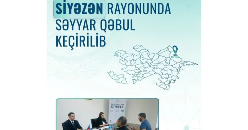 Siyəzəndə maliyyə xidmətləri sahəsində vətəndaşların müraciətləri dinlənilib