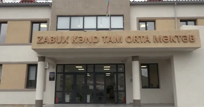 Burada təhsil almaq qürurvericidir Zabux kəndinin yenilənən təhsil müəssisələri