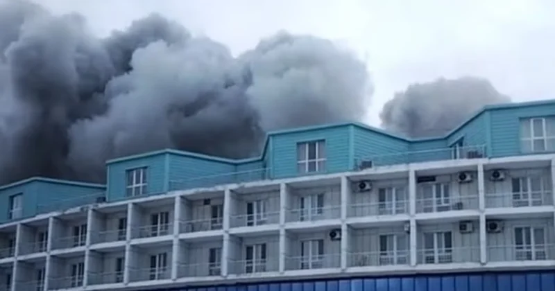 TƏCİLİ! Bakıda məşhur hotel YANIR VİDEO KONKRET
