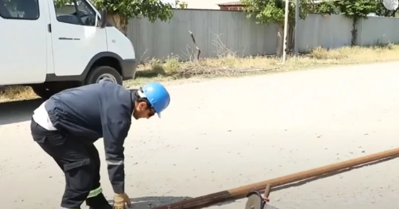 В Нариманлы обновляются устаревшие газовые линии видео