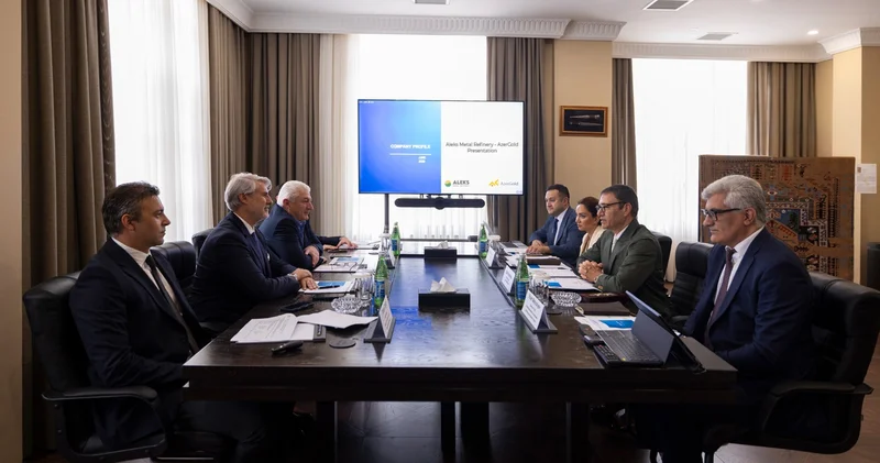 В ЗАО AzerGold состоялась встреча с руководителем турецкой компании Aleks Metal Rafineri (ФОТО)