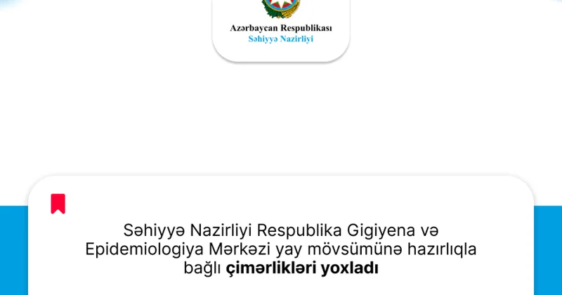 Səhiyyə Nazirliyi çimərliklərdə aparılan monitorinqlərin nəticəsini açıqlayıb