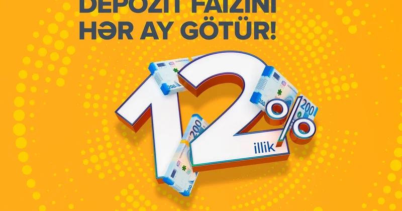 Vergidən azad depozit illik 12% gəlir!