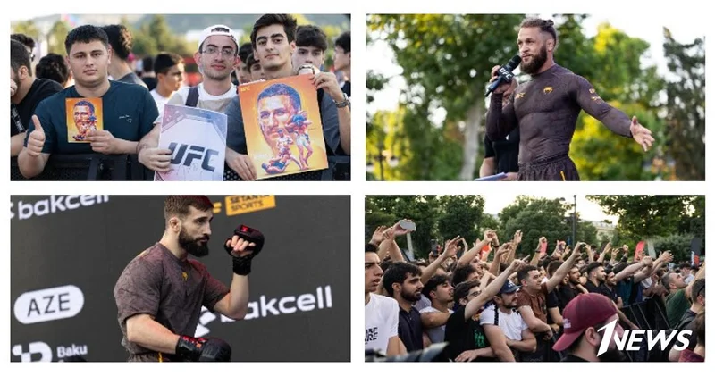 UFC в Баку: Открытая тренировка с бойцами собрала сотни фанатов на бульваре ФОТО