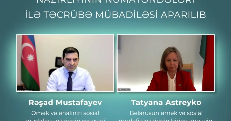 Belarusun Əmək və Sosial Müdafiə Nazirliyinin nümayəndələri ilə təcrübə mübadiləsi aparılıb