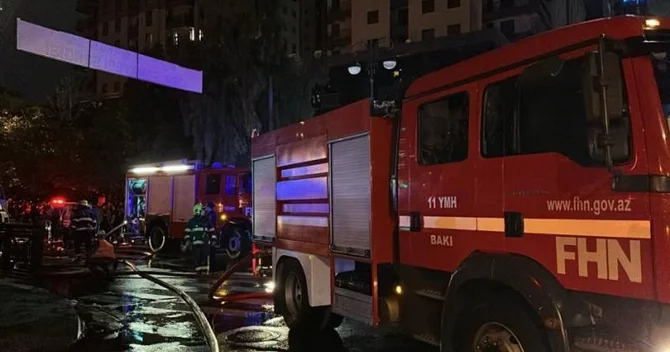 Bakıda güclü yanğın