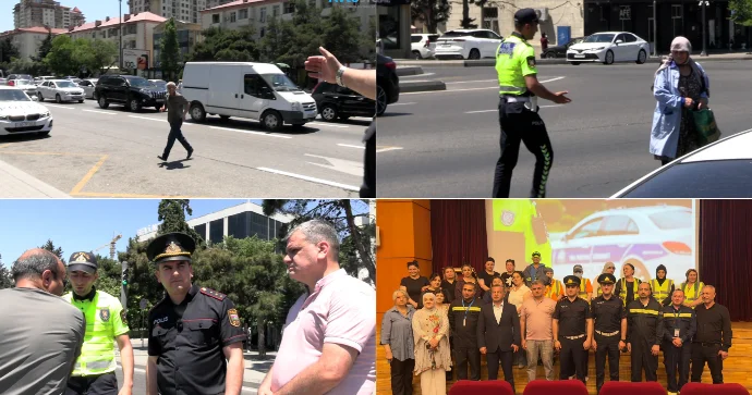 Nizamidə piyadaların maarifləndirilməsi ilə bağlı tədbirlər keçirildi VİDEO