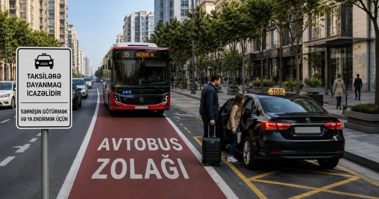 Avtobus zolaqlarında taksilərin dayanmasına icazə verilməlidir TƏKLİF