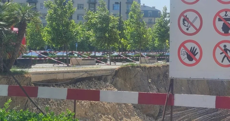 Ağ Şəhərdə katlavanı uçan tikinti onun imiş FOTO