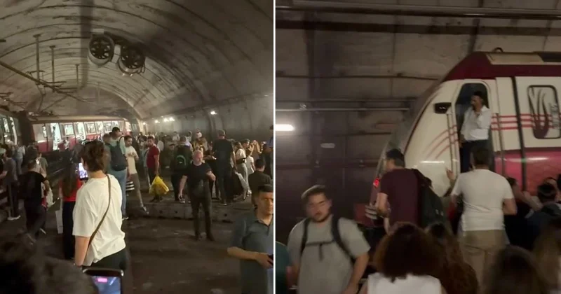 İstanbulda metro qatarı relsdən çıxdı: İnsanlar tuneldə qaldı VİDEO