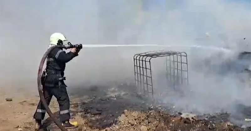 Bakıda açıq ərazidə yanğın Video