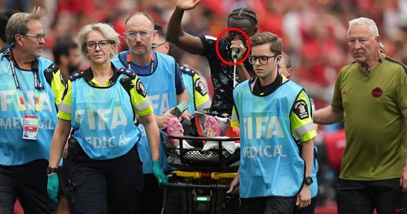 Ayağı sınan futbolçunun ağzındakı yaşıl cismin nə olduğu ortaya çıxdı FOTO