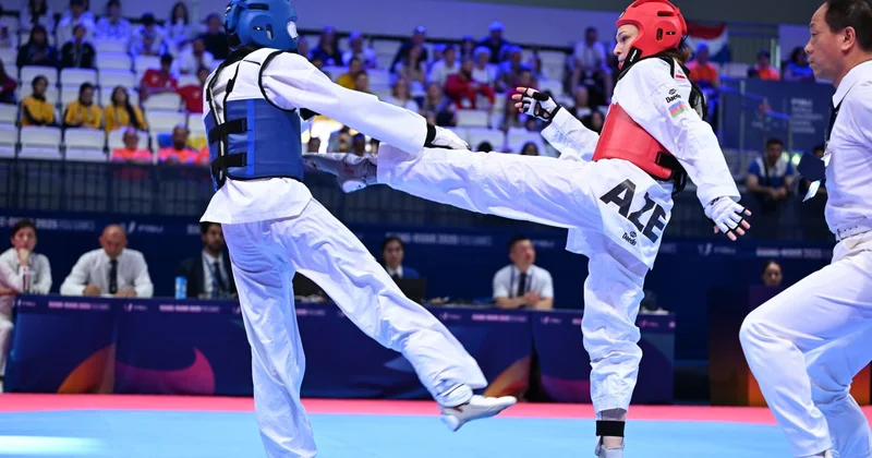 Azərbaycanlı taekvondoçudan Universiadada ilk qələbə FOTO