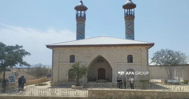 Ağdamın Qiyaslı kəndində bərpadan sonra açılışı olan məscidə media tur təşkil olunub FOTO