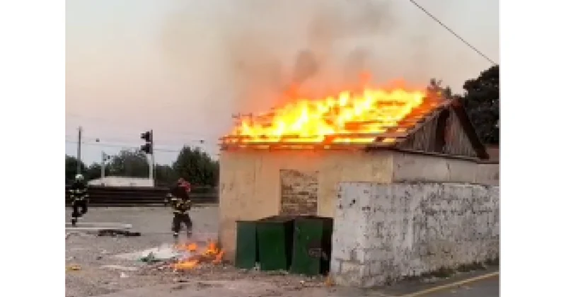 Xaçmazda yeni tikilən binanın həyətinda yanğın oldu