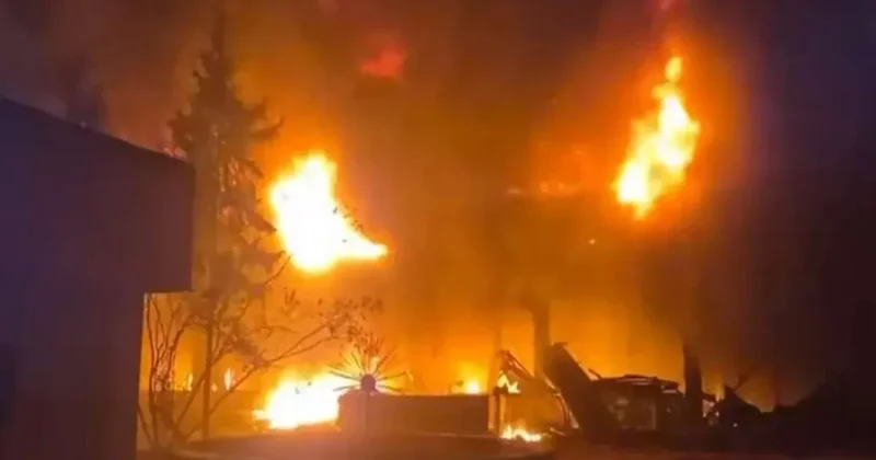 Rusiyanın raket zərbəsi nəticəsində Kiyevdə UKRTAC şirkətinin zavodu və anbarları məhv edilib