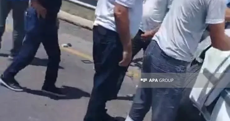 Biləsuvarda iki yük maşını toqquşdu FOTO
