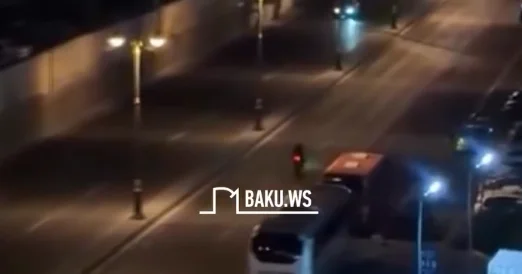 Bakıda insanları gecə narahat edən motosiklet sürücüsü