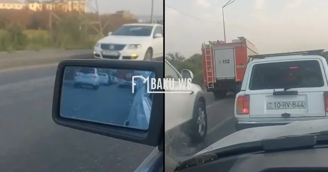 Köhnə Günəşlidə yolda tıxac sürücüləri təngə gətirib