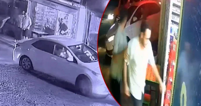 Vəsiqəsiz sərxoş gənc maşınla qorxunc qəzalar törətdi VİDEO