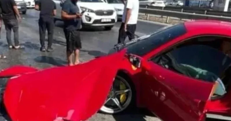 Usta müştərisinin 700 min manatlıq Ferrari sini yararsız hala saldı VİDEO FOTO